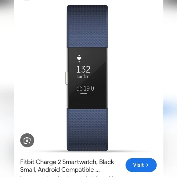 Fitbit Charge Fitness Tracker With Leather & Blue Band. - Picture 2 of 4